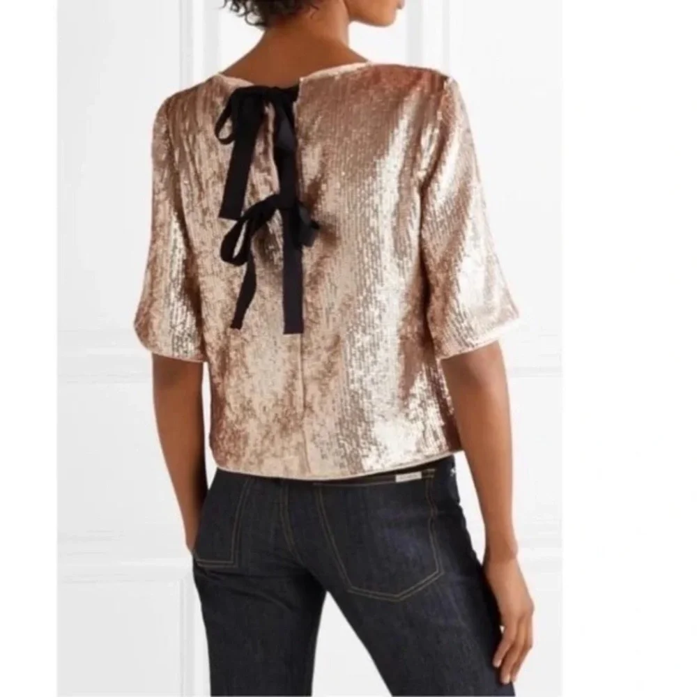 J. Crew‎ Bianca Sequin Tie-Back Top
